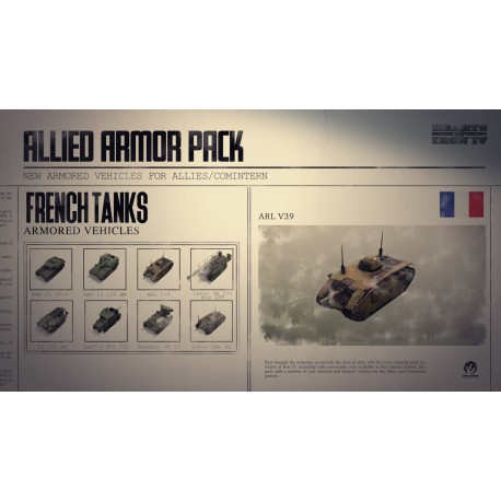 Hearts of Iron IV - Allied Armor Pack DLC PC Steam CD Key
