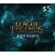 League of Legends 5 USD Prepaid RP Card US