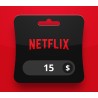Netflix USD 15 Gift Card US