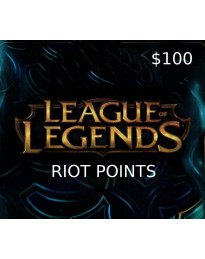 League of Legends 100 USD Prepaid RP Card US