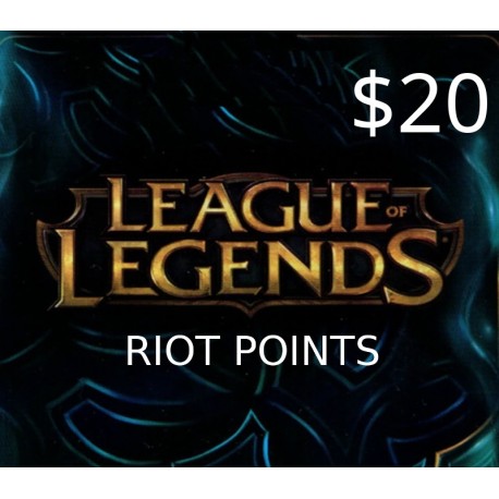 League of Legends 20 USD Prepaid RP Card US