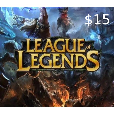 League of Legends 15 USD Prepaid RP Card LAS/LAN Server