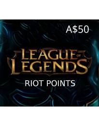 League of Legends 50 AUD Prepaid RP Card OCE
