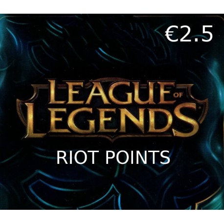 League of Legends 2.5 EUR Prepaid RP Card EU