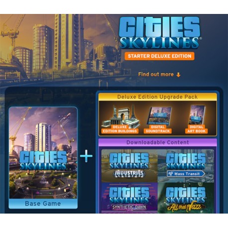 Cities: Skylines Starter Deluxe Edition Bundle PC Steam CD Key
