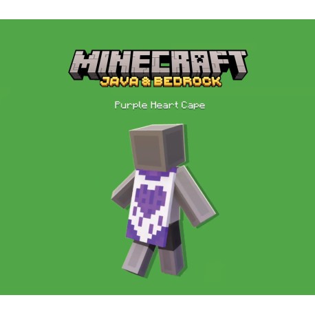 Minecraft Java & Bedrock Edition - Purple Heart Cape DLC XBOX One / Xbox Series X|S / PC CD Key