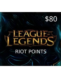 League of Legends 80 Prepaid RP Card US