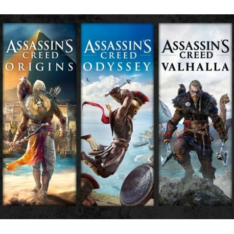Assassin's Creed Bundle: Assassin's Creed Valhalla, Assassin's Creed Odyssey, and Assassin's Creed Origins AR XBOX One / Xbox