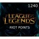 League of Legends 1240 RP Prepaid Card EU