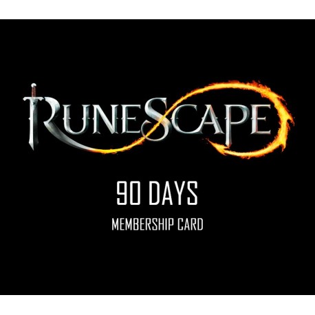 RuneScape 90-Day Prepaid Time Game Card EU