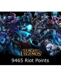 League of Legends 9465 RP Prepaid Card NZ