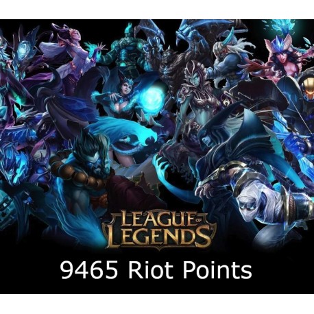 League of Legends 9465 RP Prepaid Card NZ