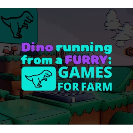 Dino running from a FURRY: GAMESFORFARM PC Steam CD Key