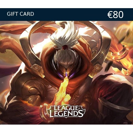 League of Legends 80 EUR Prepaid RP Card EU