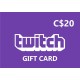 Twitch CAD 20 Gift Card CA