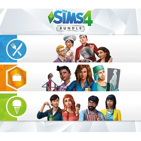 The Sims 4 - Get to Work DLC + Dine Out DLC + Cool Kitchen Stuff DLC Bundle US XBOX One CD Key