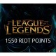 League of Legends 1550 RP Prepaid Card TR